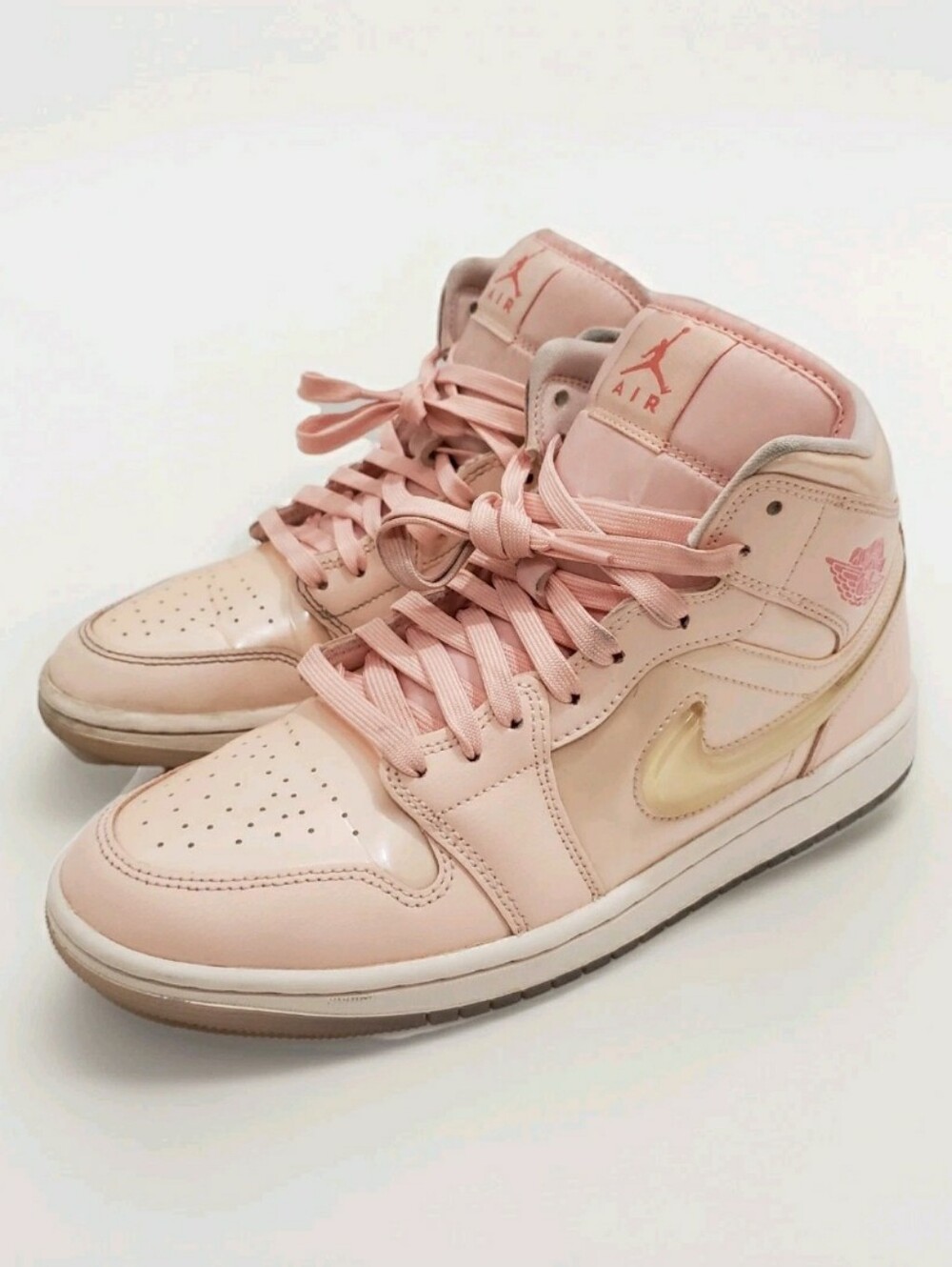 Air Jordan 1 Mid SE Washed Coral Pink Salt Womens 10 HF3173-600 “Valentine’ Day.